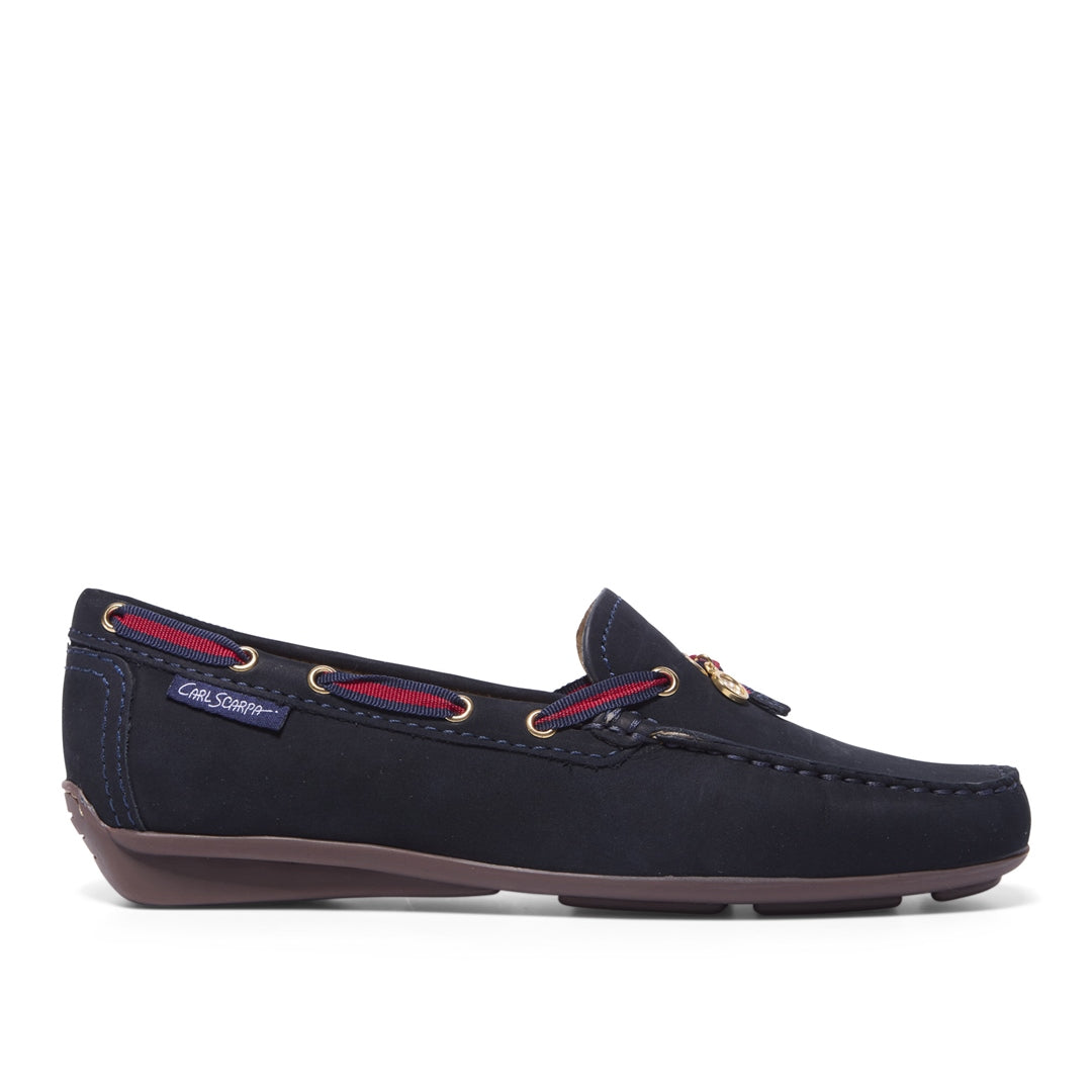Faris Navy Slip-On Loafers