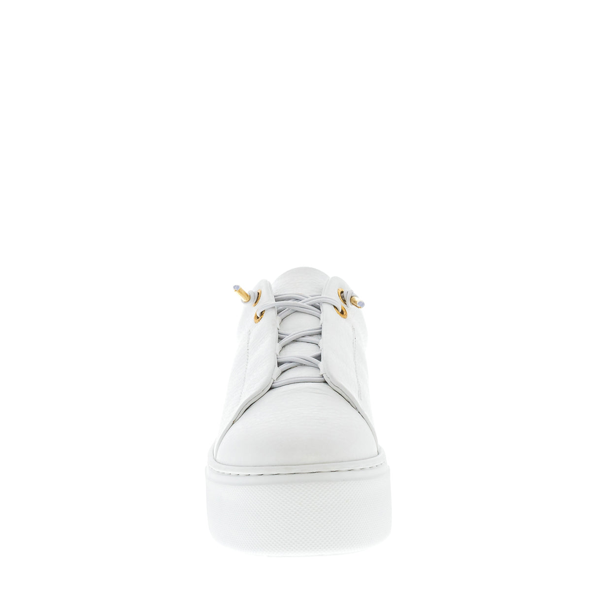 Raya White Leather Platform Trainers