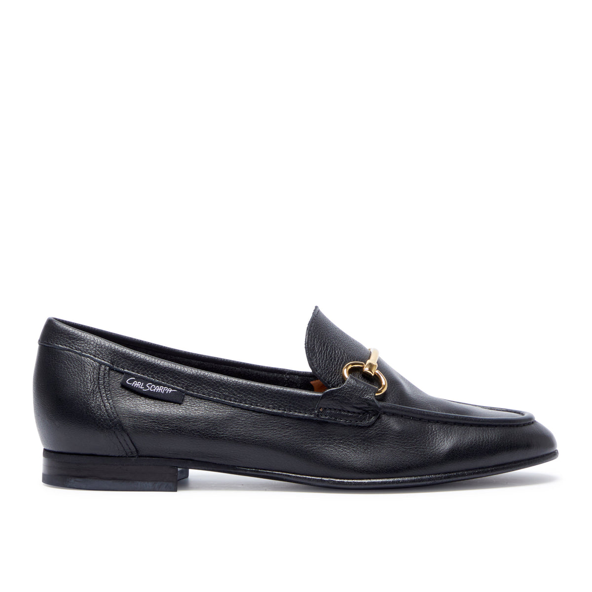 Arlie Black Leather Snaffle Loafers