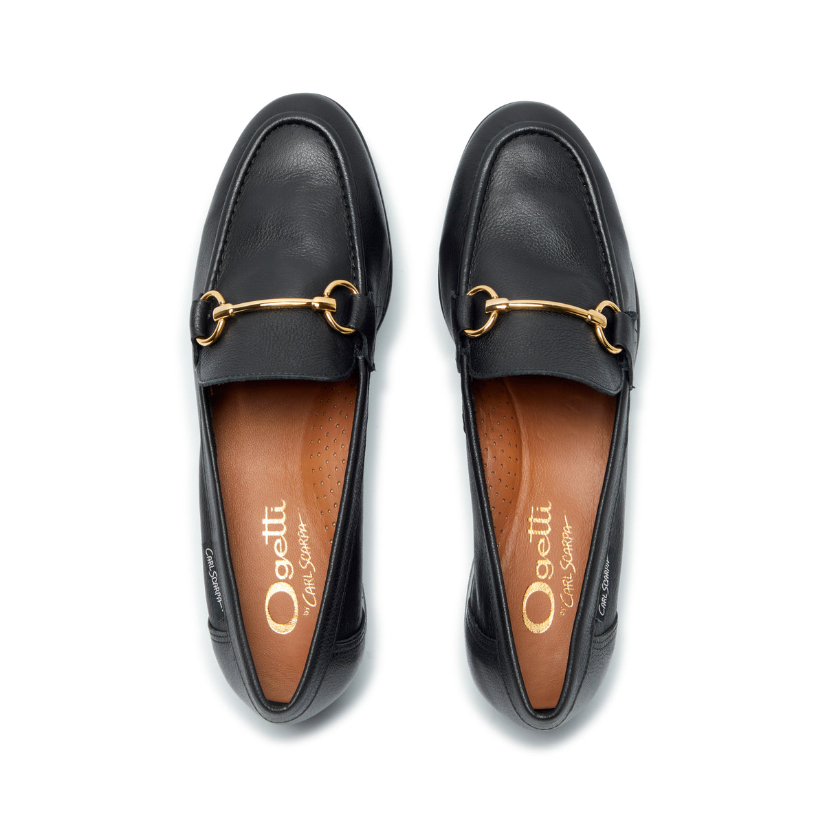 Arlie Black Leather Snaffle Loafers