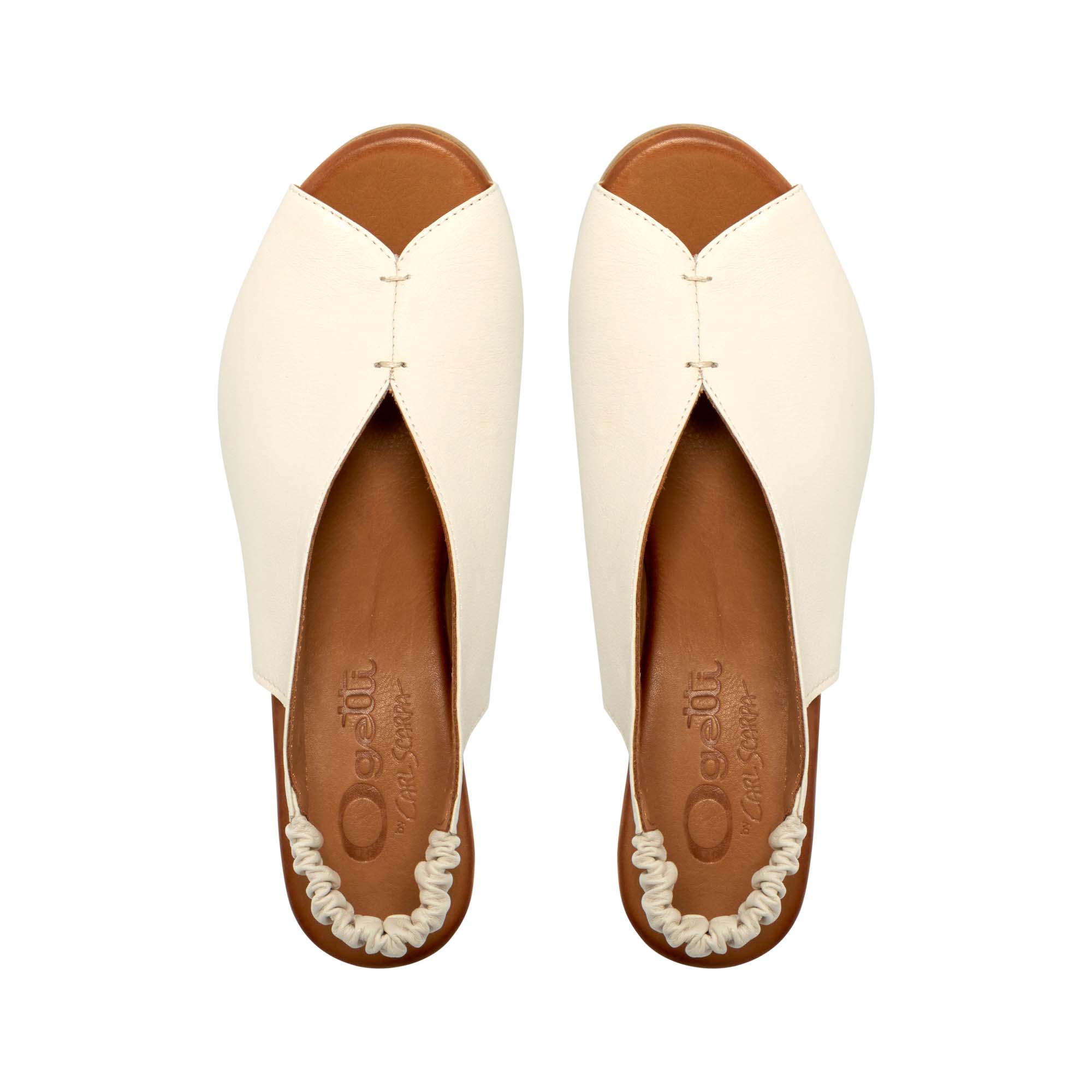 Buttercup Off White Leather Slingback Sandal