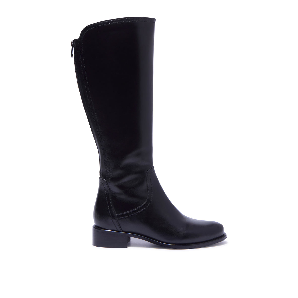 Jolette Black Leather Knee High Boots