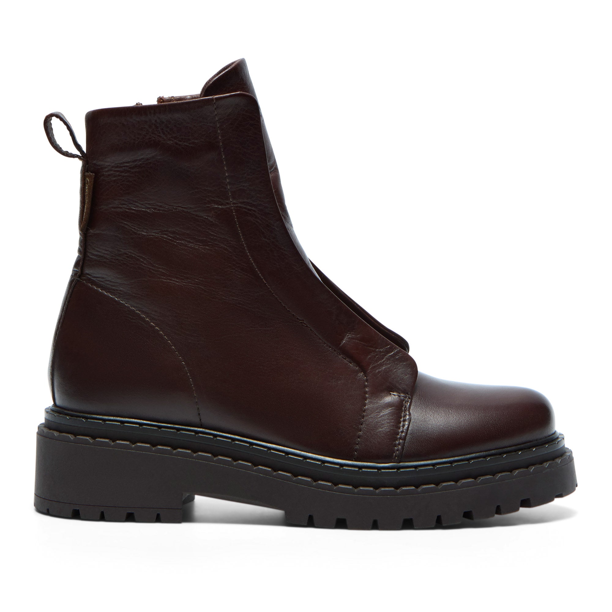 Fiave Brown Leather Ankle Boot