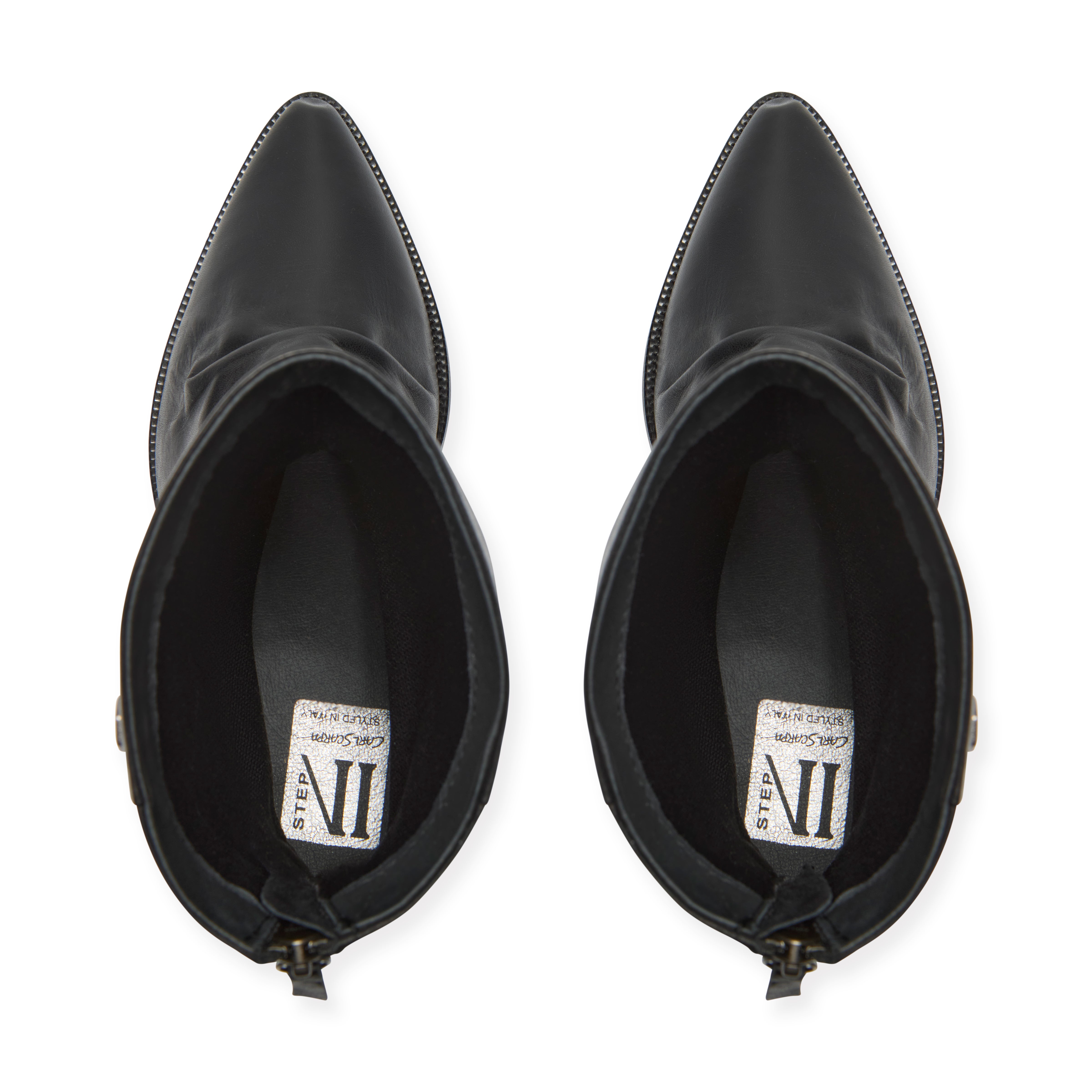 Nerissa Black Leather Ankle Boot
