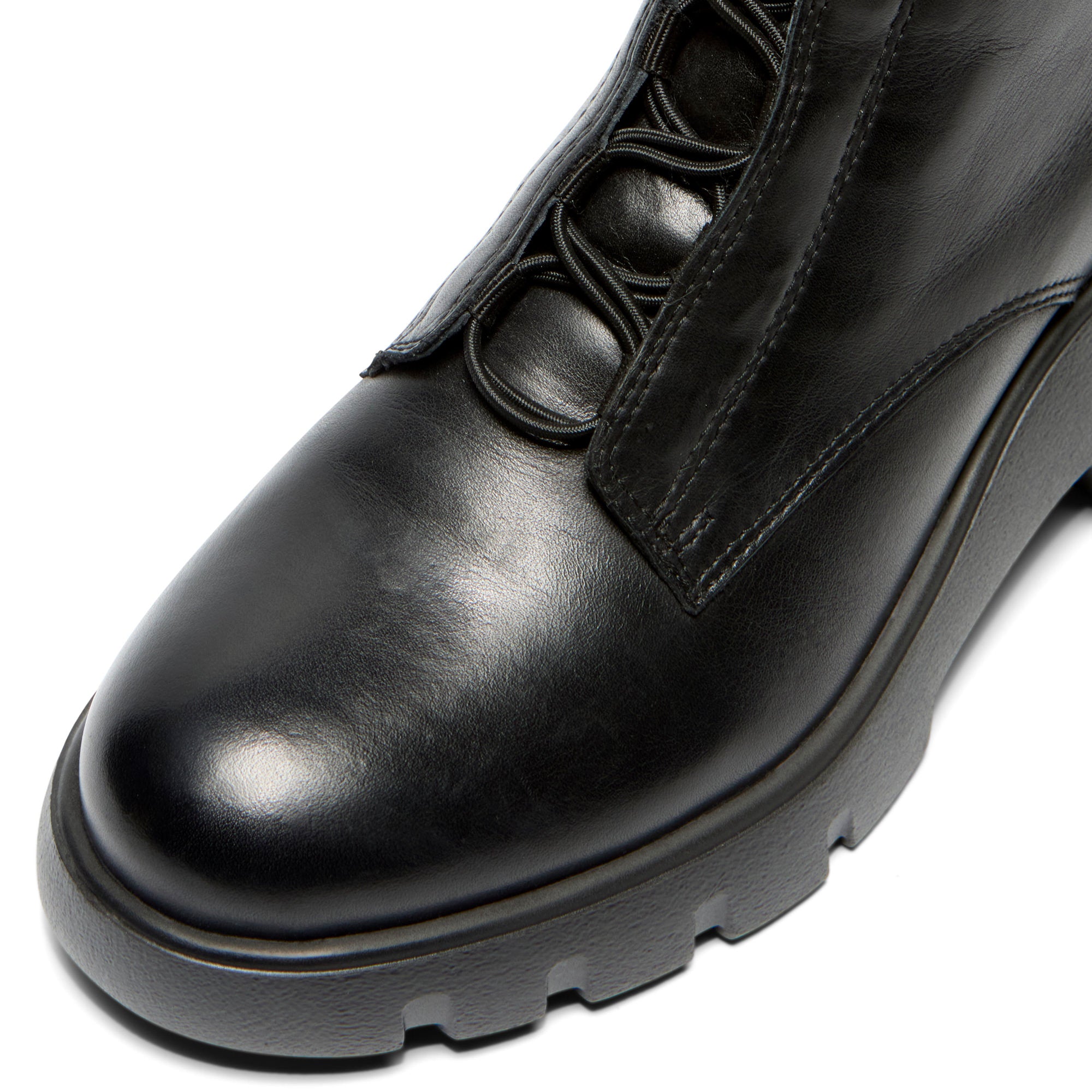 Prevale Black Leather Ankle Boot