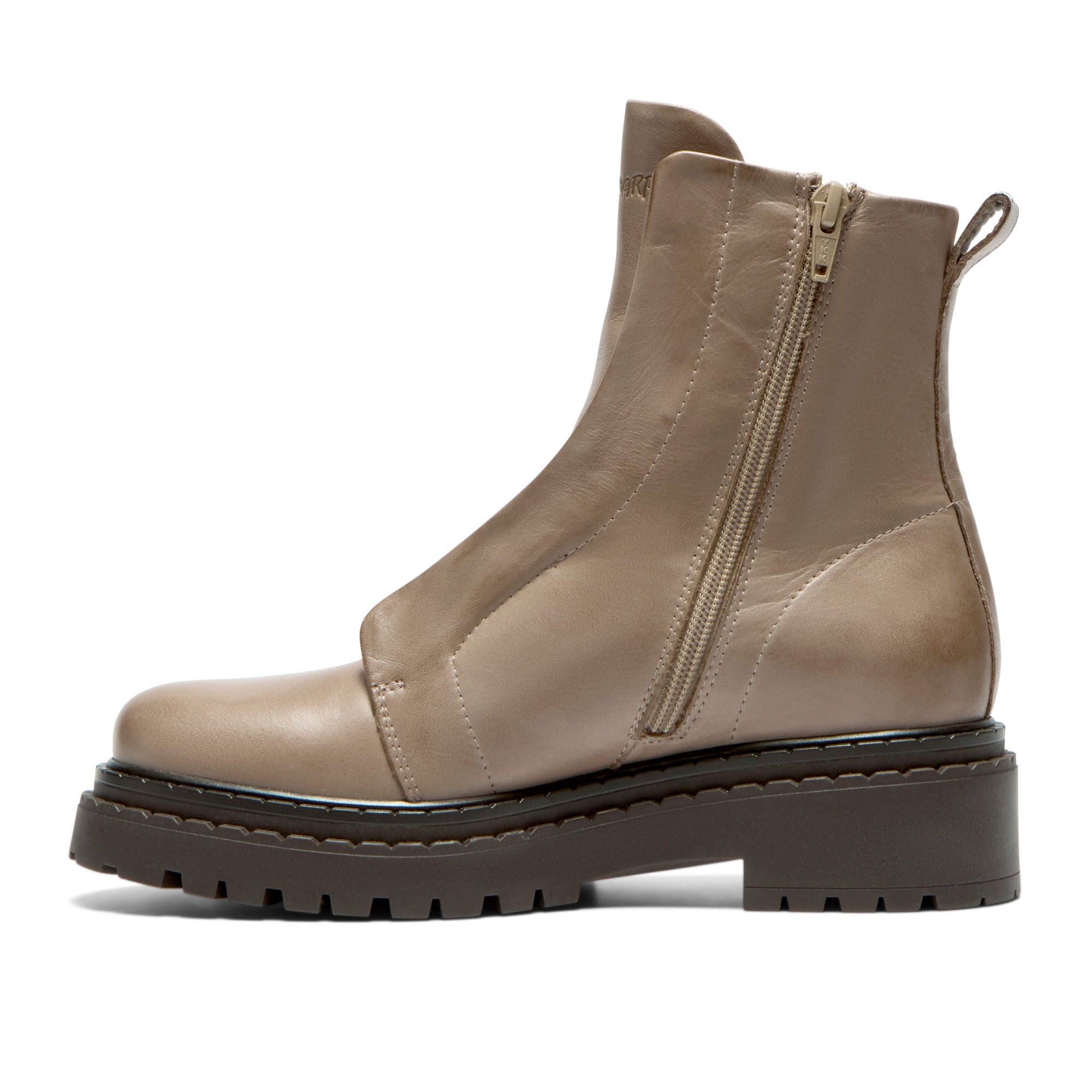 Fiave Beige Leather Ankle Boot