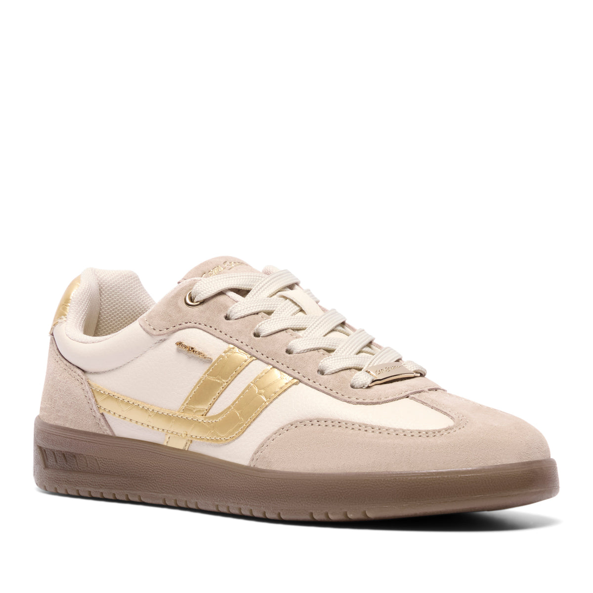 Pelizzano Beige Leather Trainers