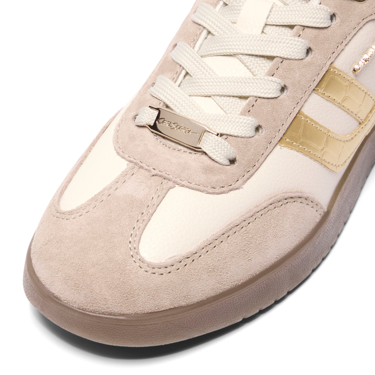 Pelizzano Beige Leather Trainers
