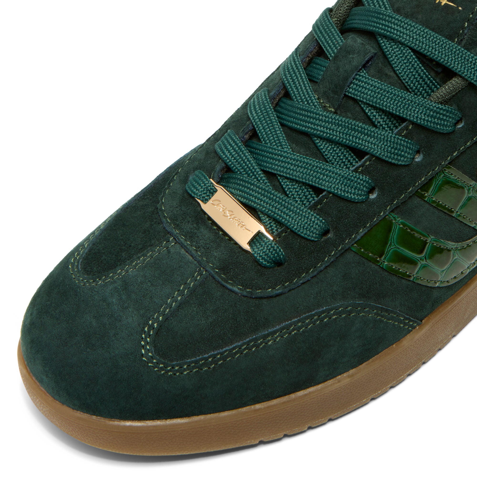 Pelizzano Green Suede Trainer