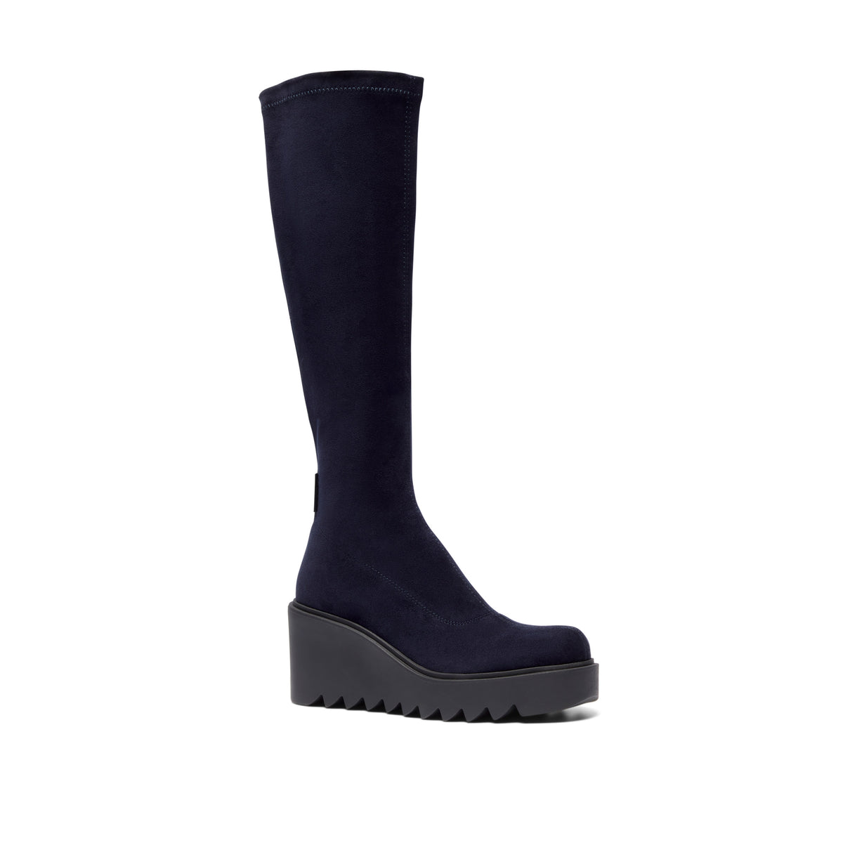 Fontana Navy Faux Suede Ankle Boot