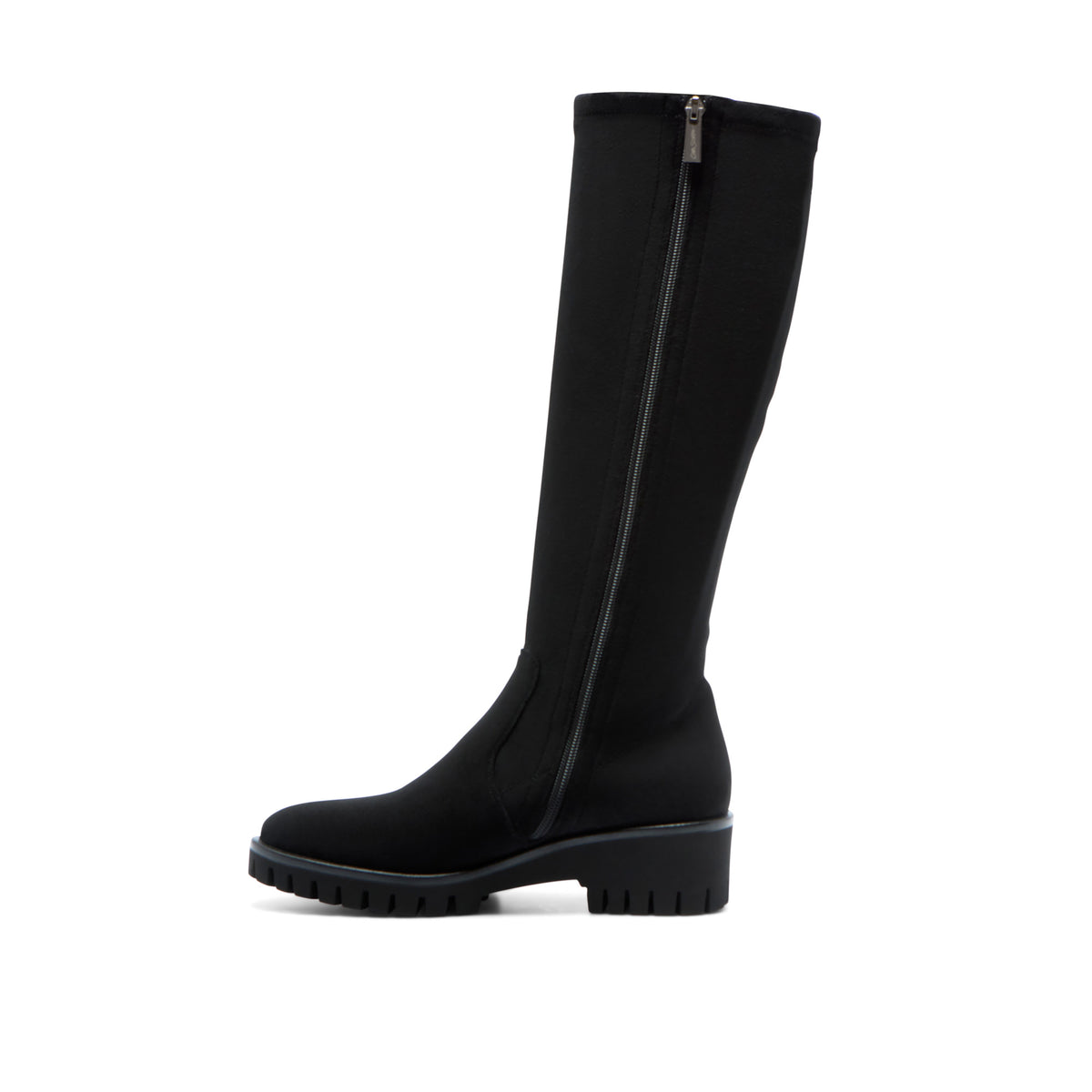 Castelina Black Faux Suede Knee High Boots