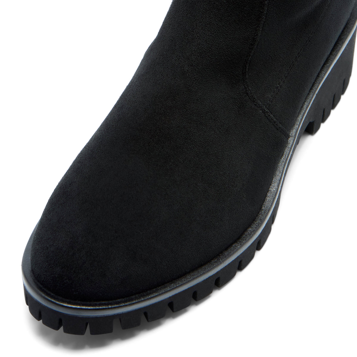 Castelina Black Faux Suede Knee High Boots