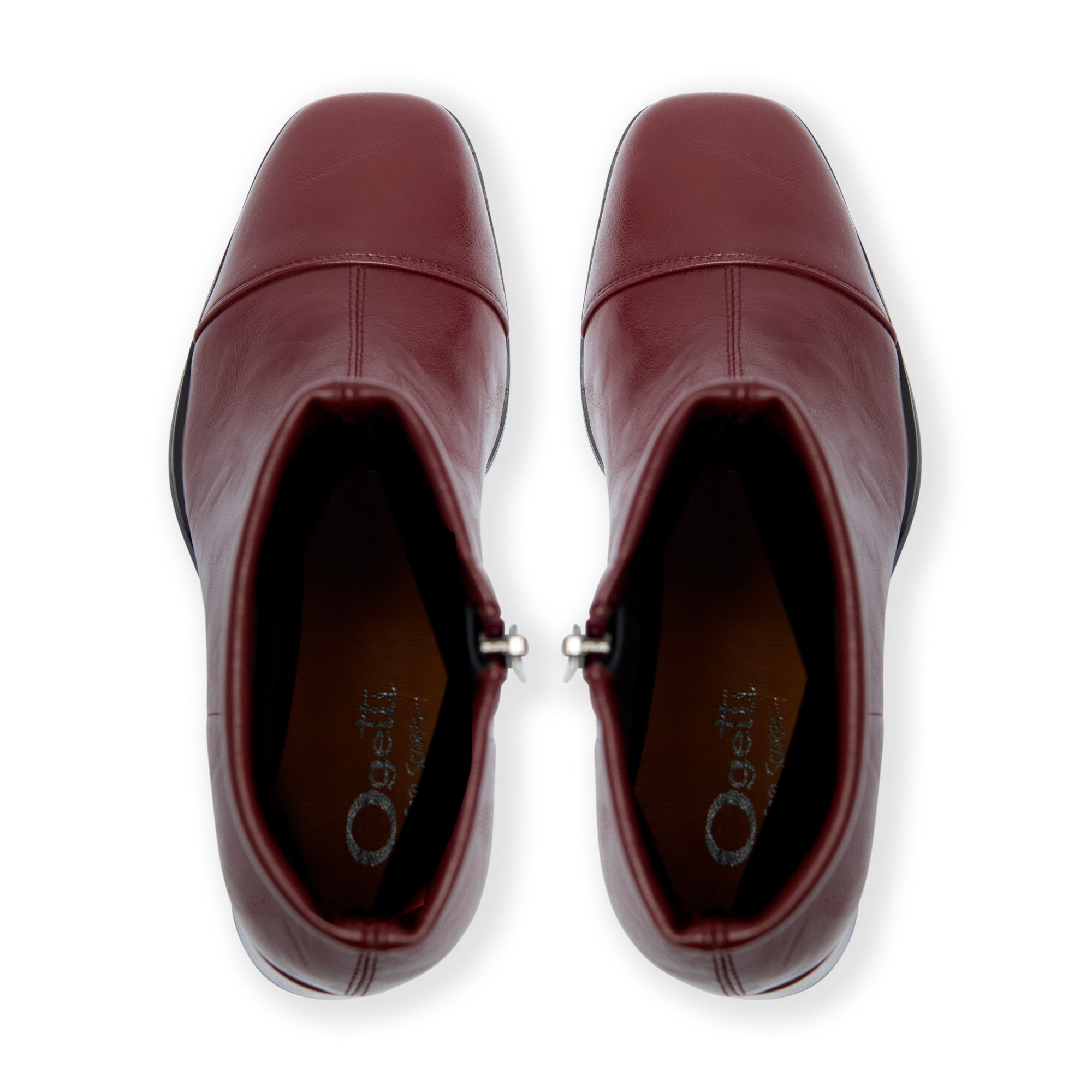 Valeroso Red Leather Ankle Boot