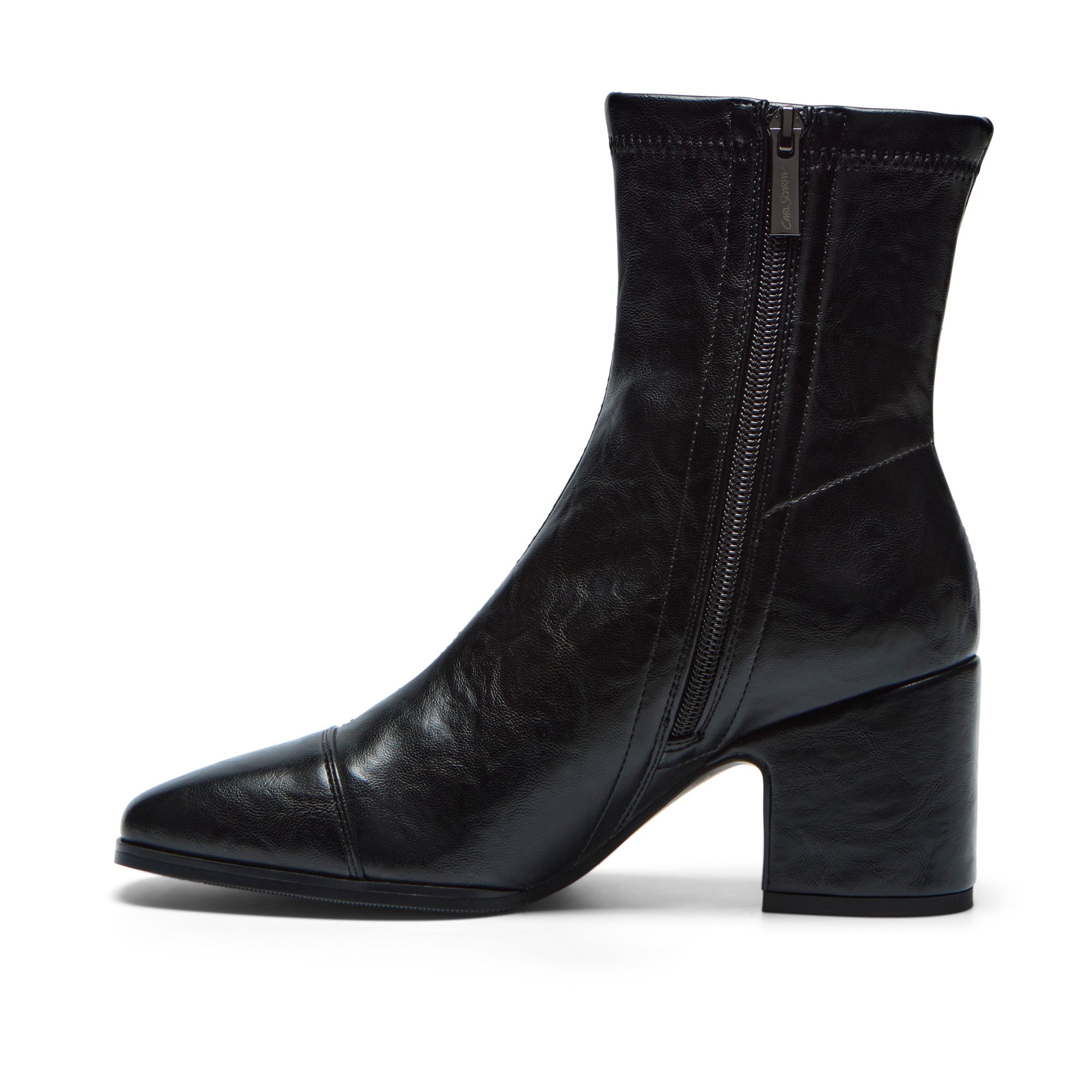 Valeroso Black Leather Ankle Boot