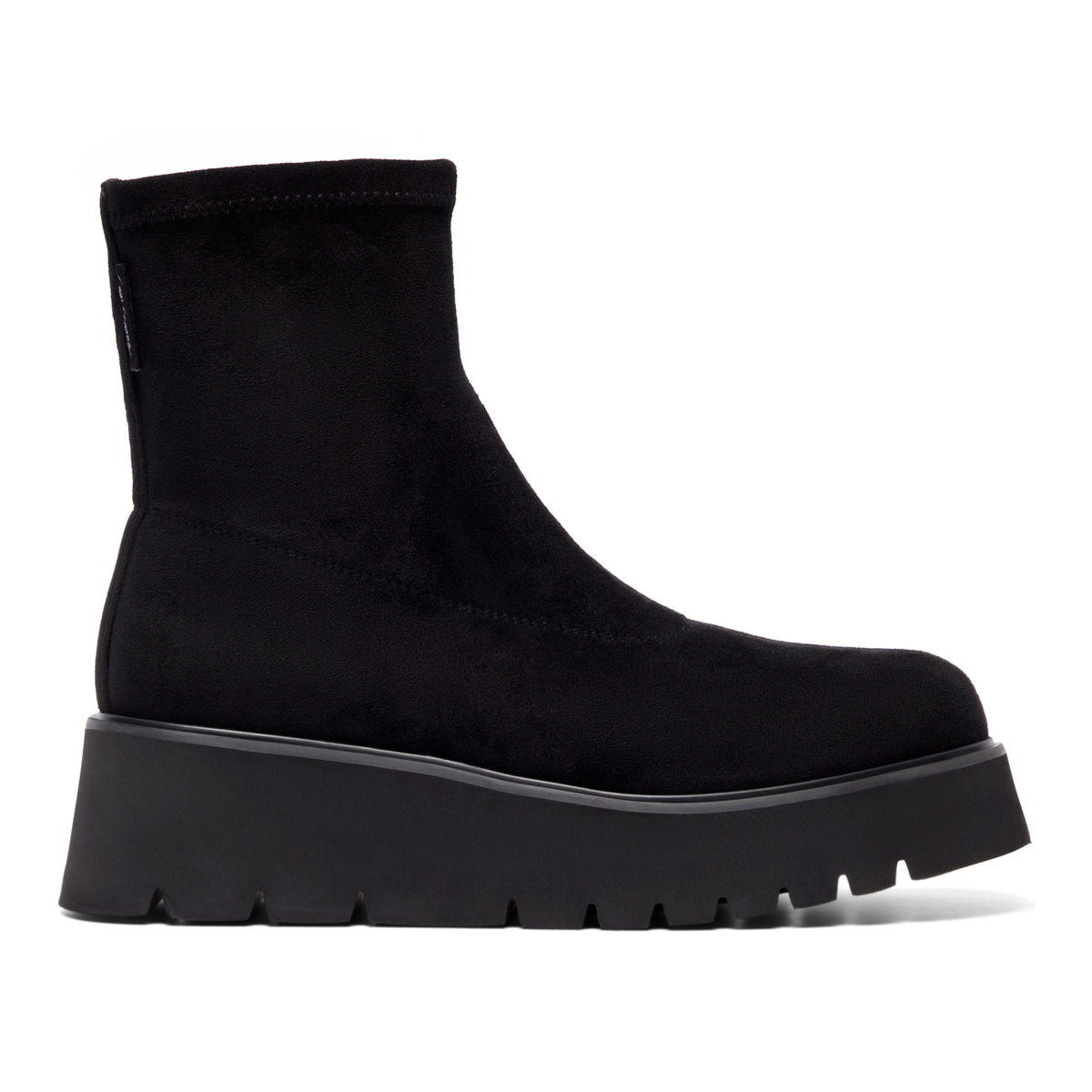 Seravina Black Faux Suede Ankle Boot