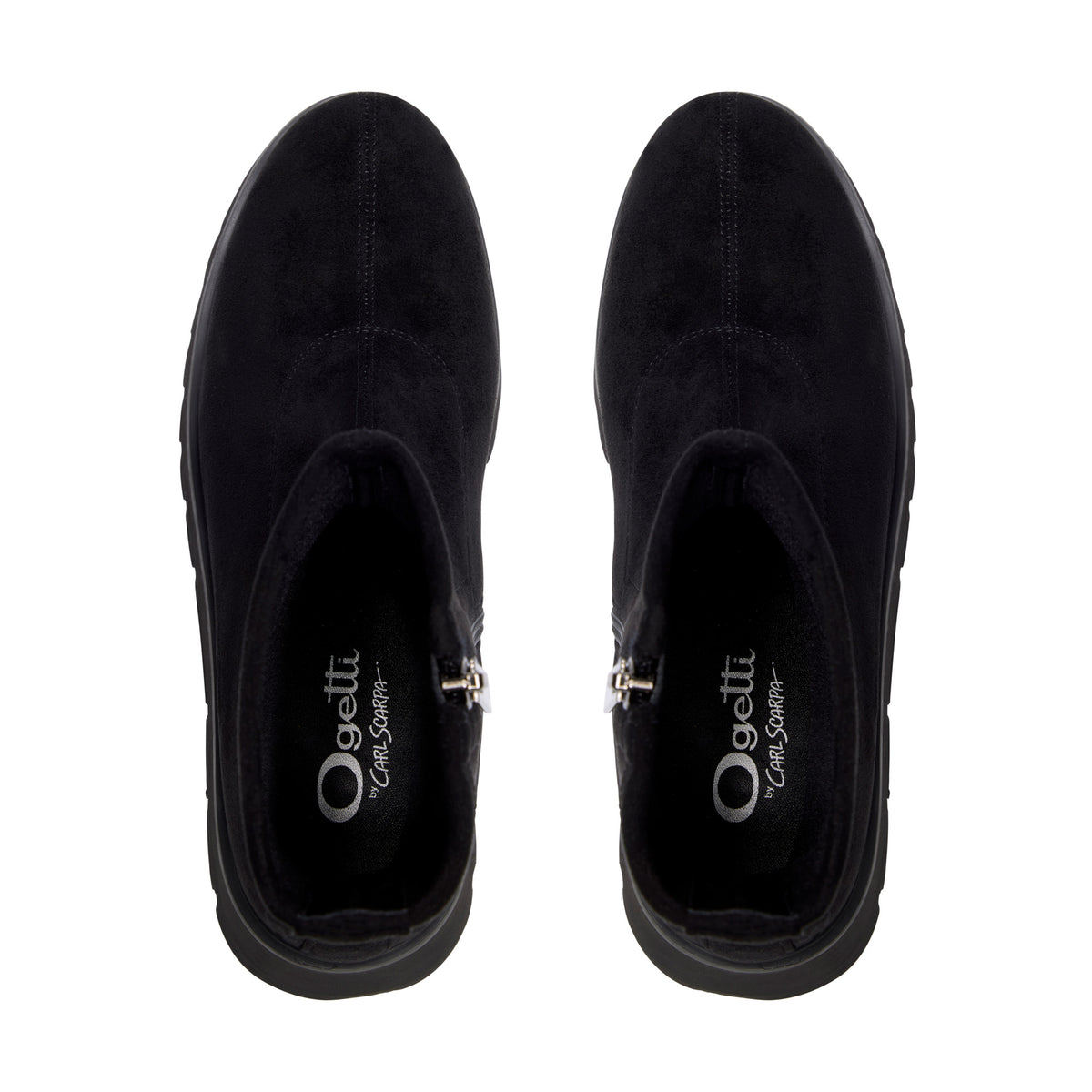 Seravina Black Faux Suede Ankle Boot