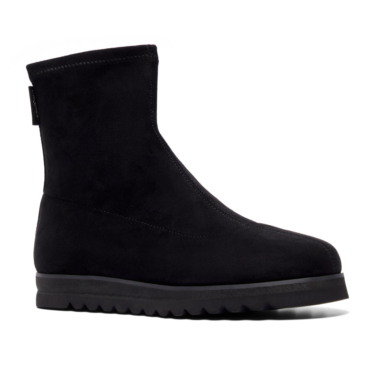 Renalia Black Faux Suede Ankle Boot