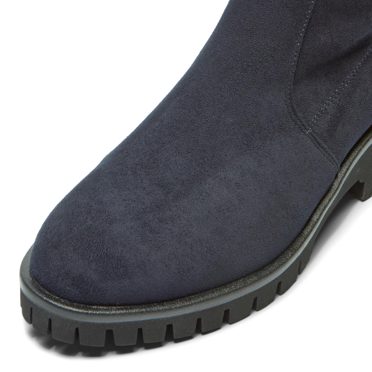 Corelina Navy Faux Suede Ankle Boot