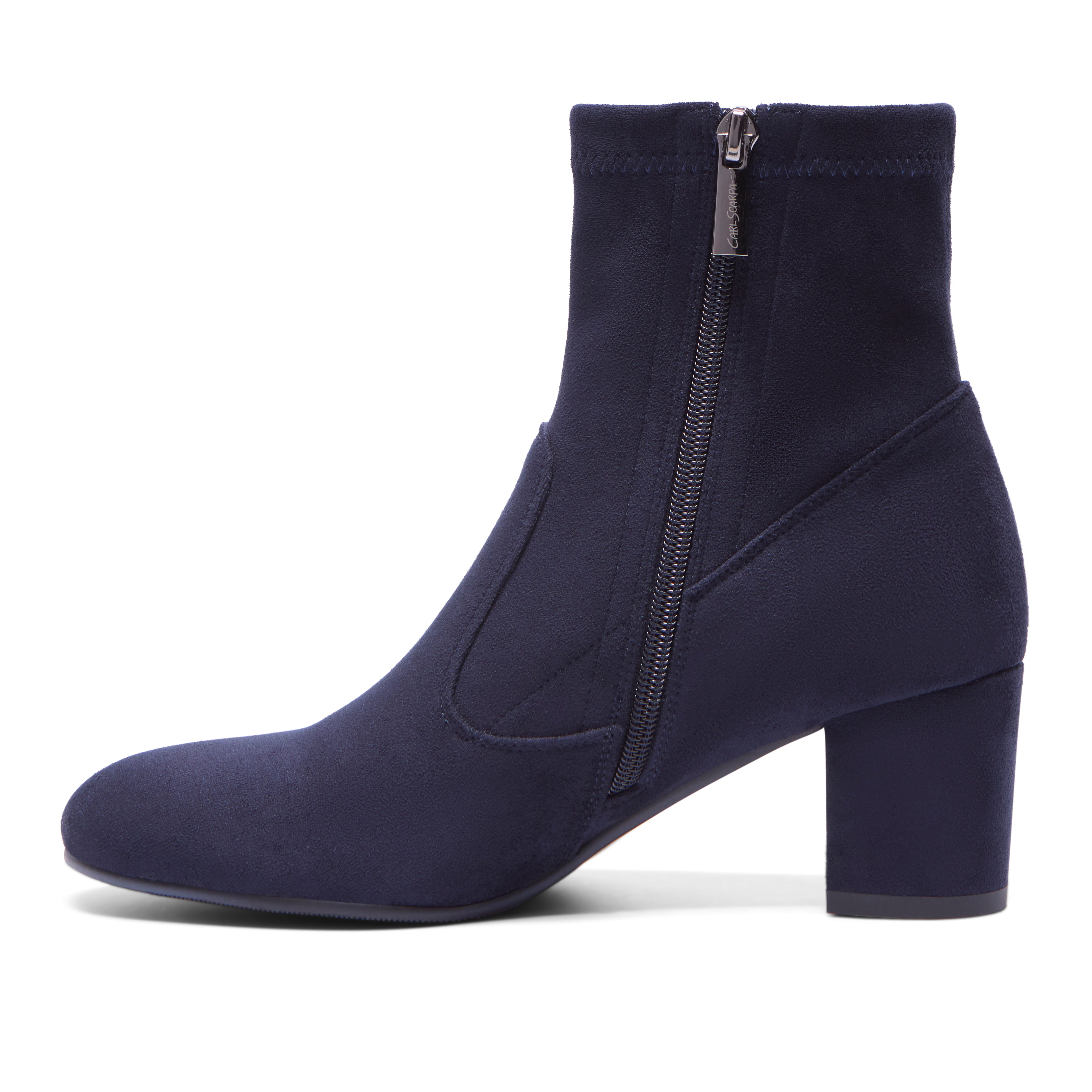 Lunessa Navy Faux Suede Ankle Boot