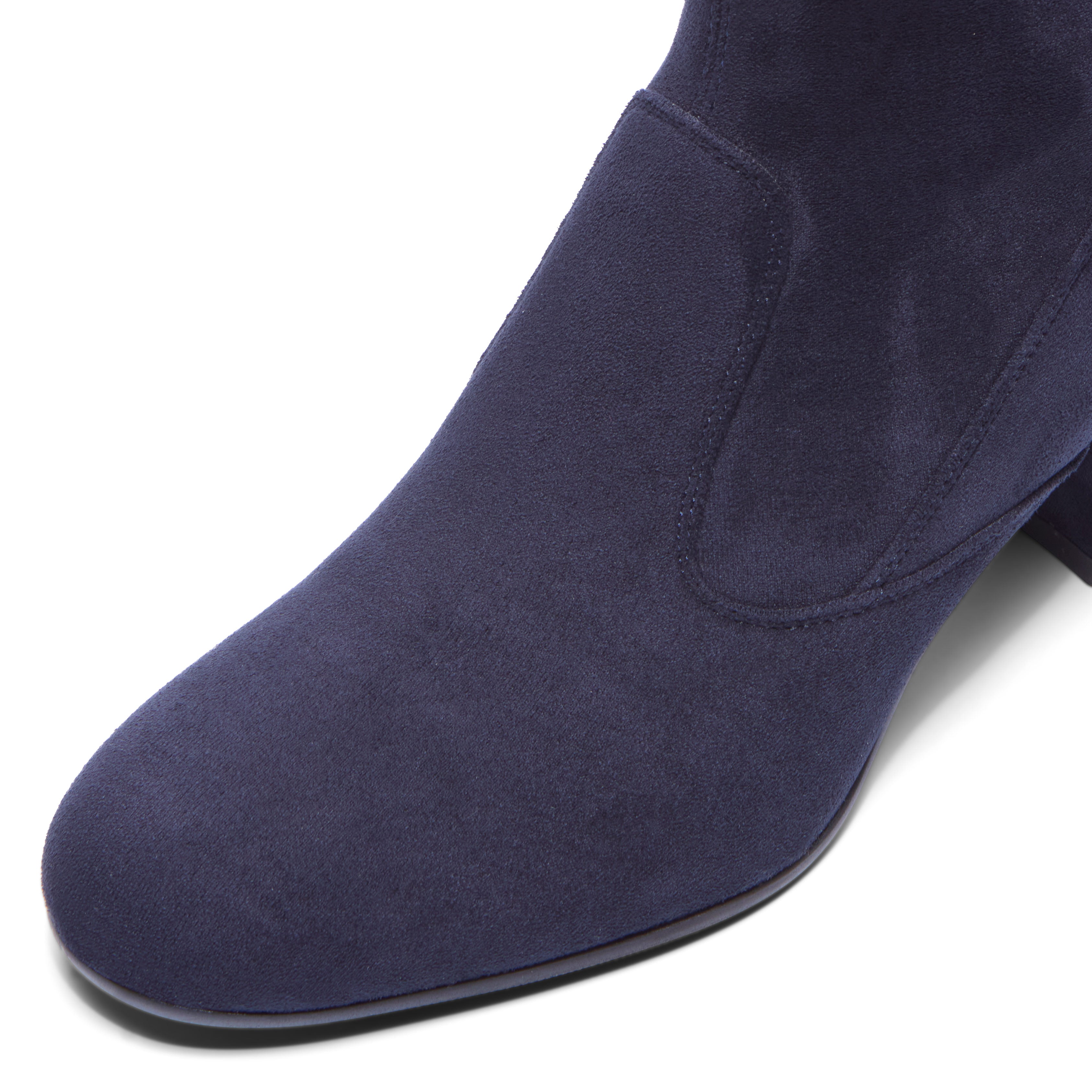 Lunessa Navy Faux Suede Ankle Boot