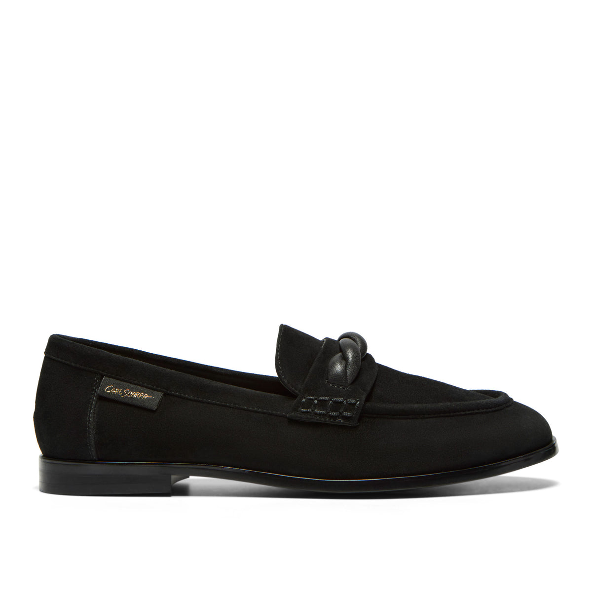 Faustinia Black Suede Loafer