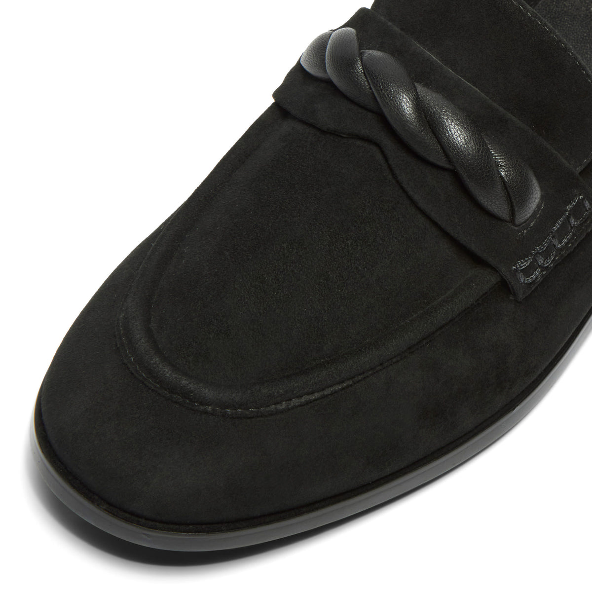 Faustinia Black Suede Loafer