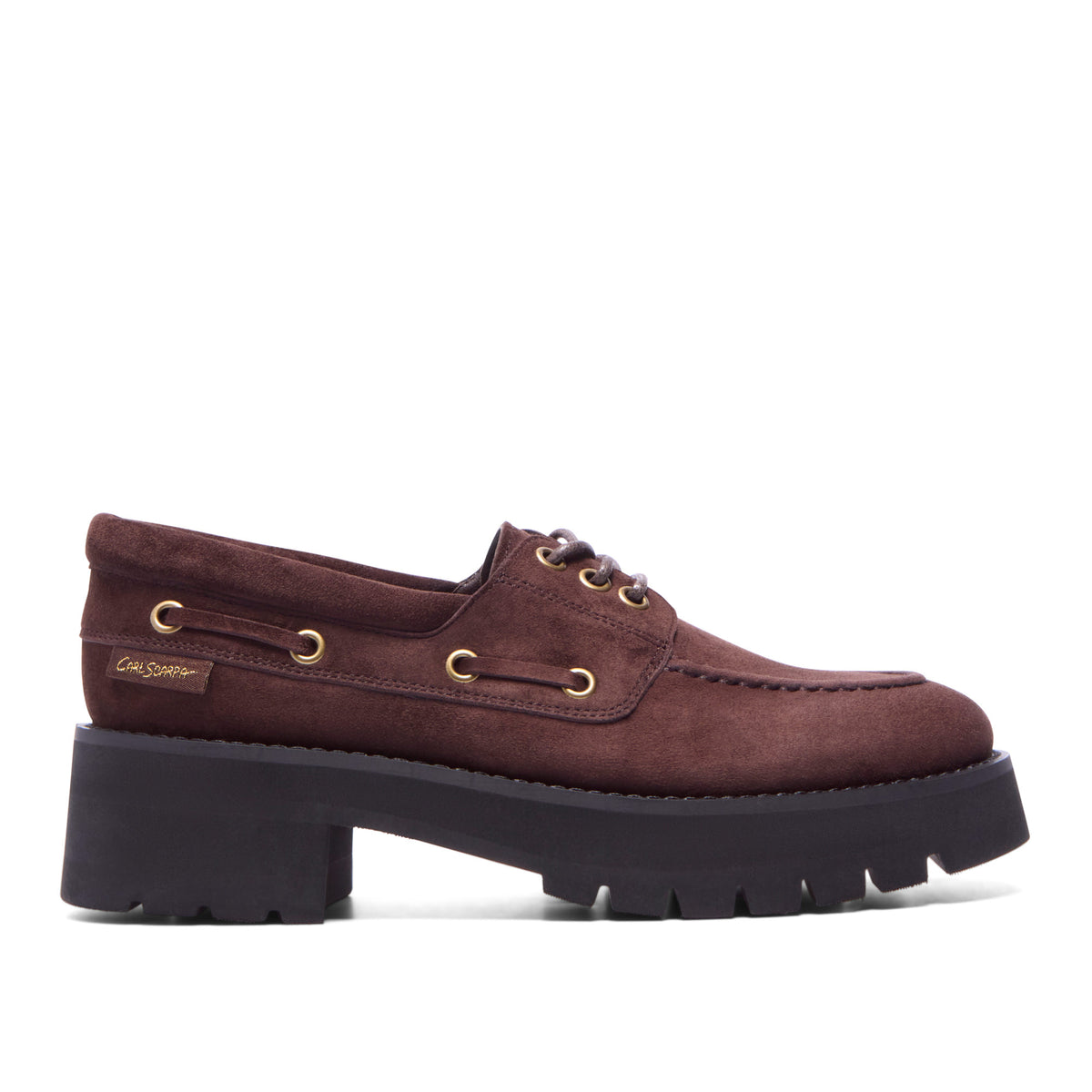 Maximilla Brown Suede Chunky Loafer