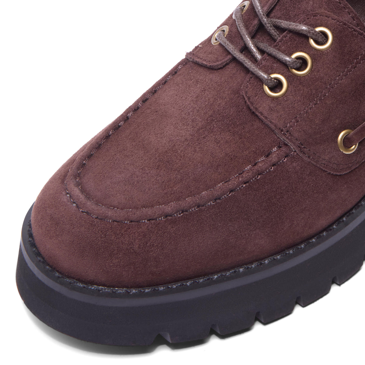 Maximilla Brown Suede Chunky Loafer