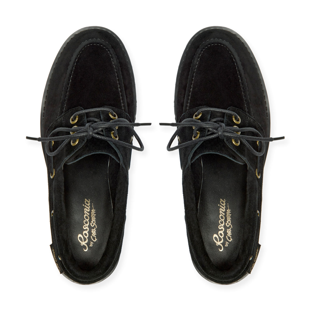 Maximilla Black Suede Chunky Loafer