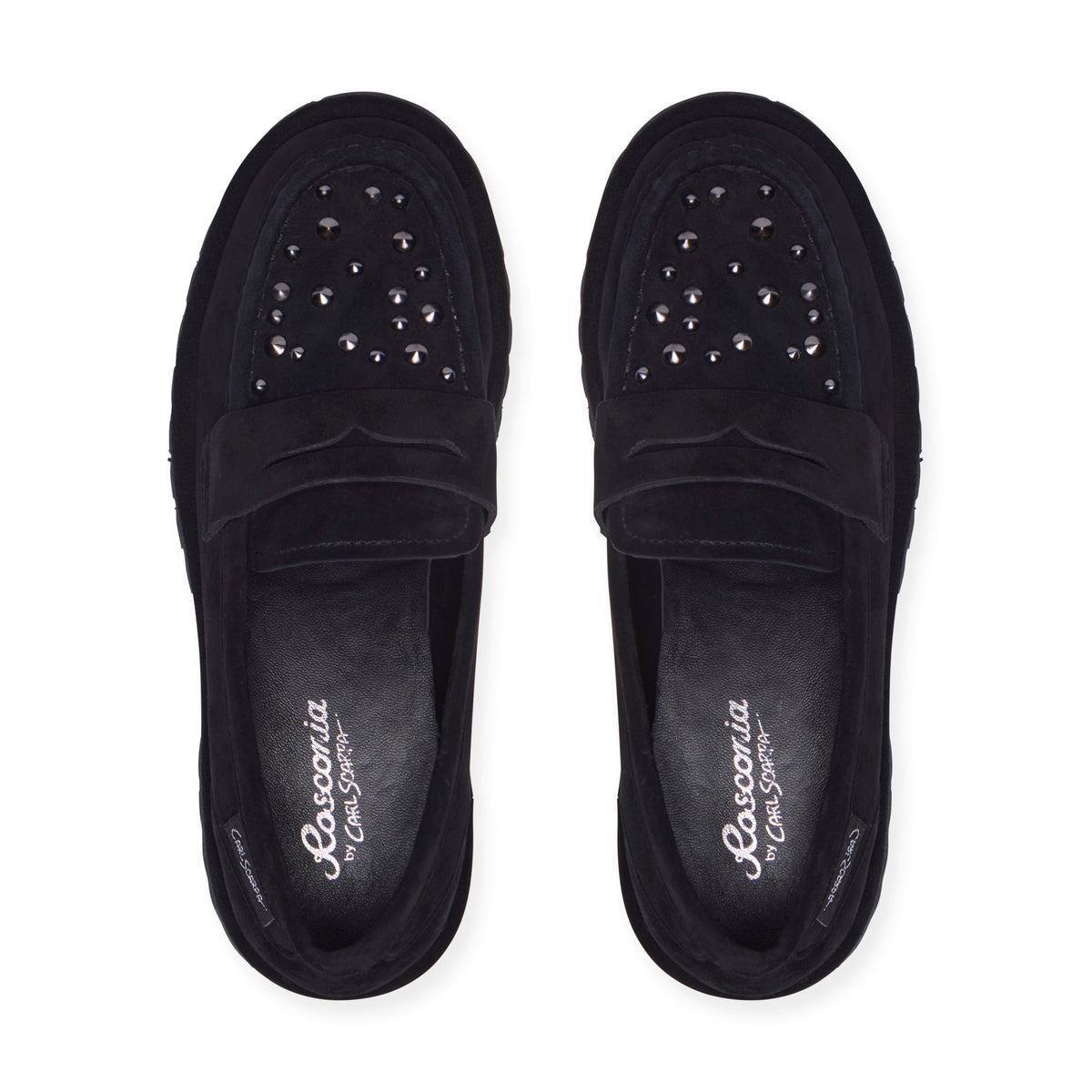 Bellatrix Black Suede Chunky Loafer
