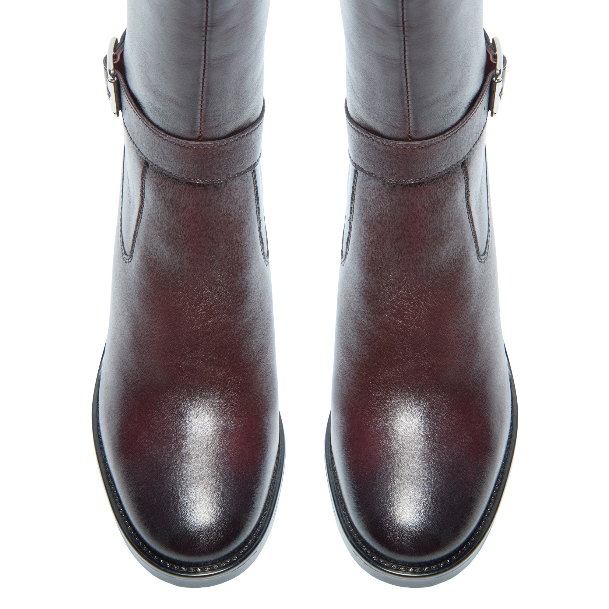 Sonita Bordo Leather Knee High Boots