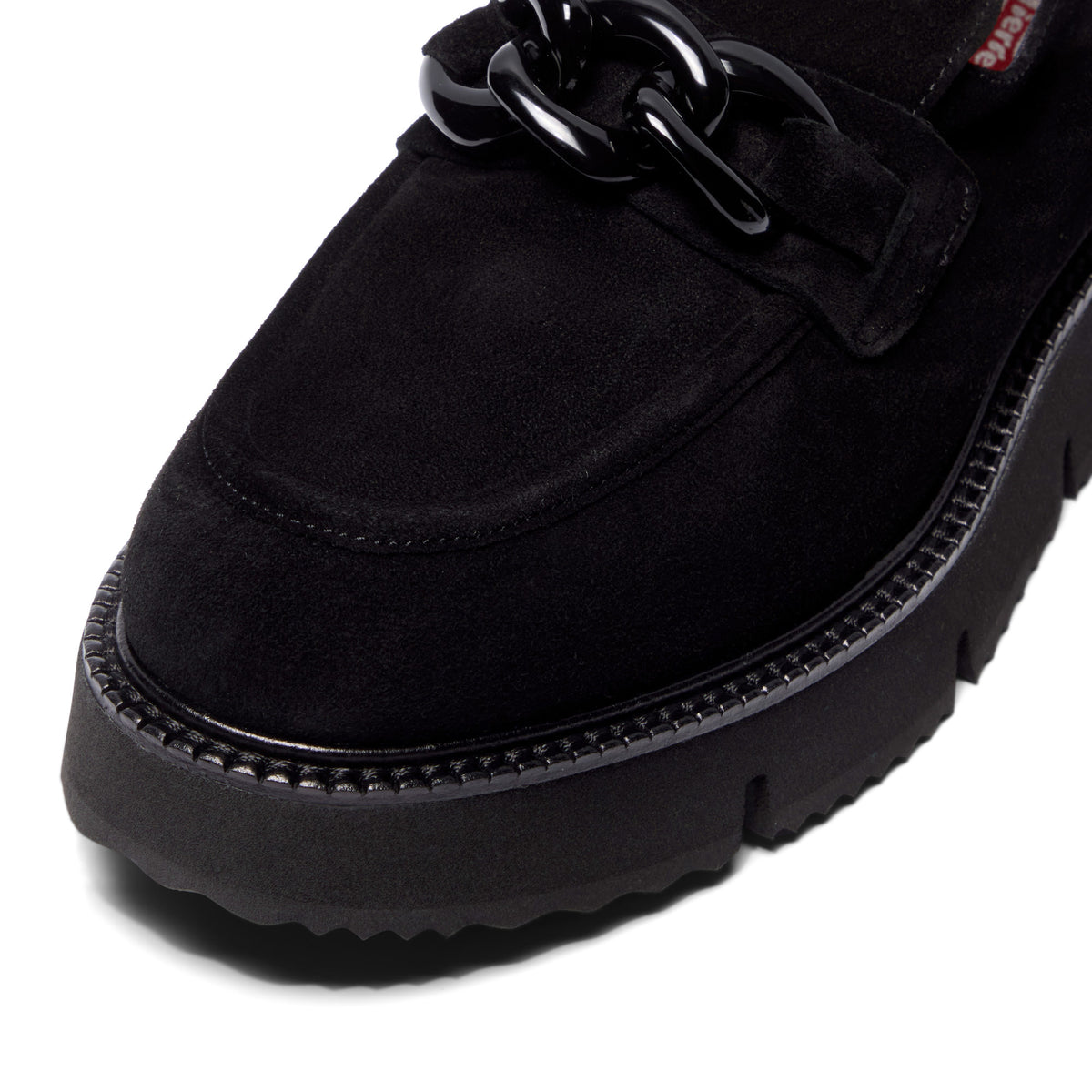 Tarsia Black Suede Chunky Loafer