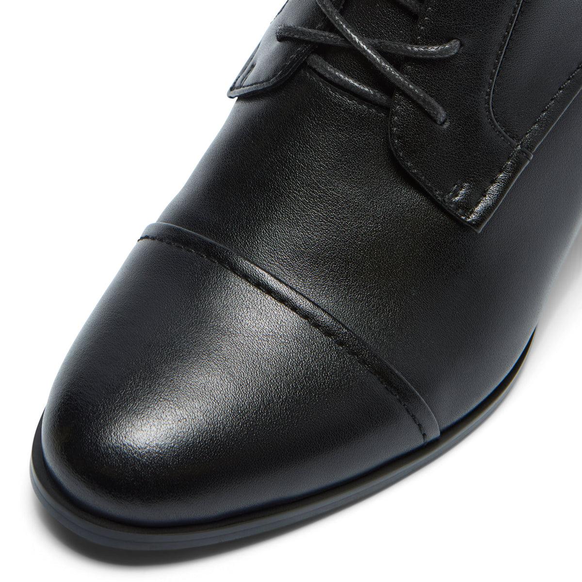 Marielle Black Leather Ankle Boot