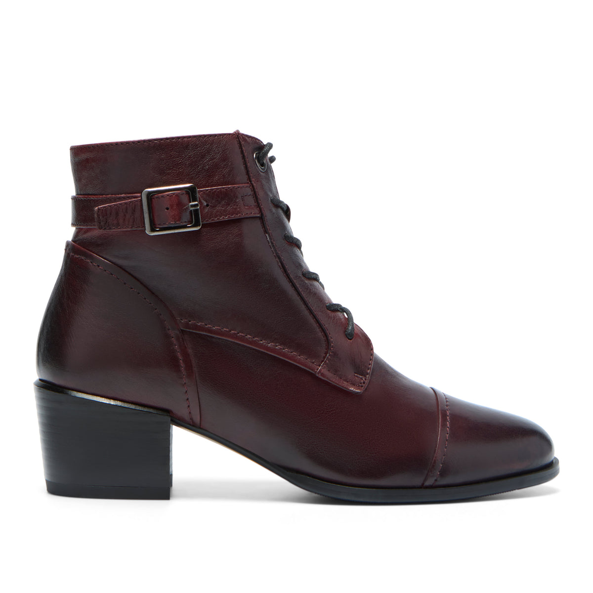 Marielle Bordo Leather Ankle Boot
