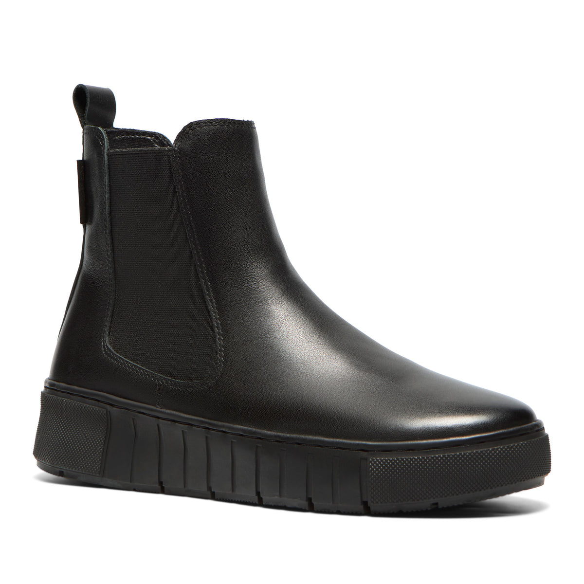 Alvaro Black Leather Ankle Boot