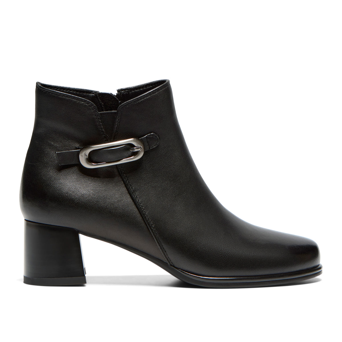 Catene Black Leather Ankle Boot