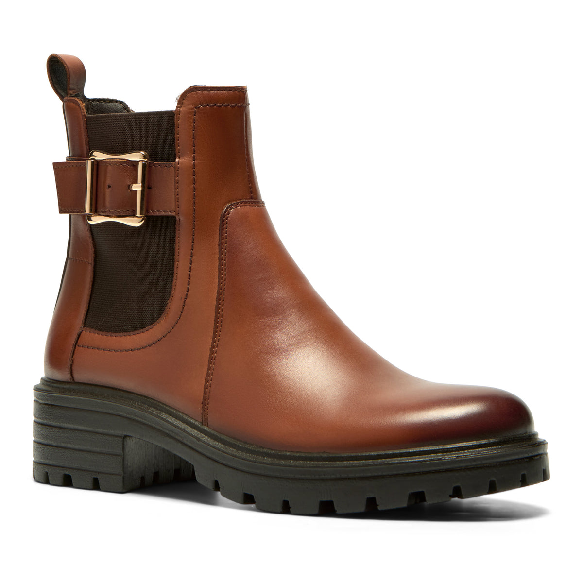 Valentini Tan Leather Ankle Boot