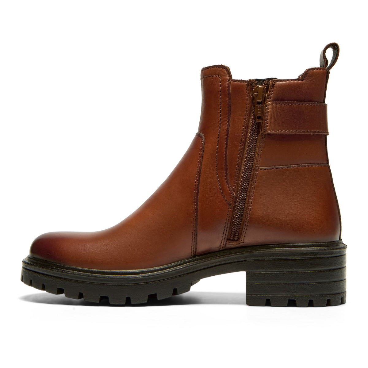 Valentini Tan Leather Ankle Boot