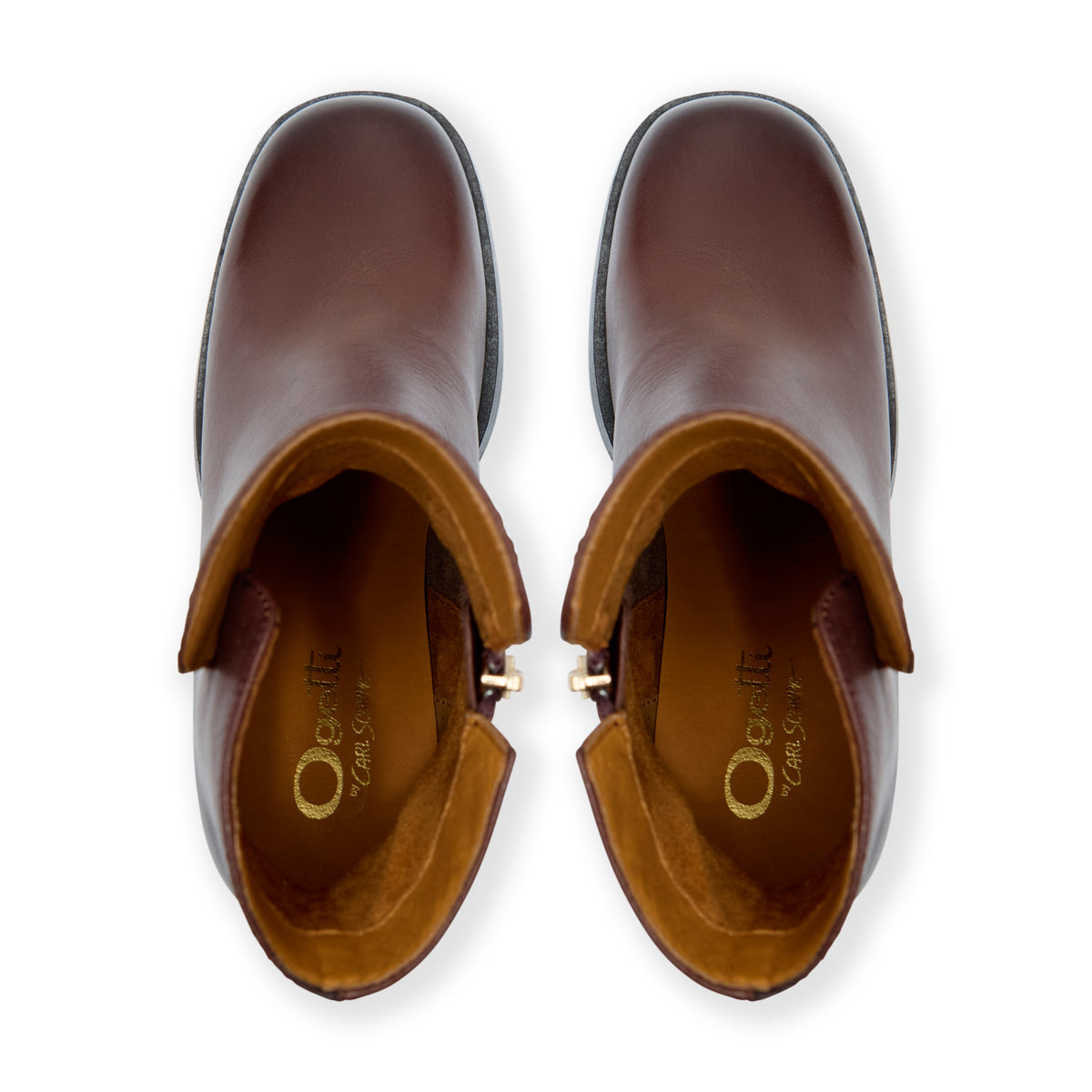 Sasina Brown Leather Ankle Boot