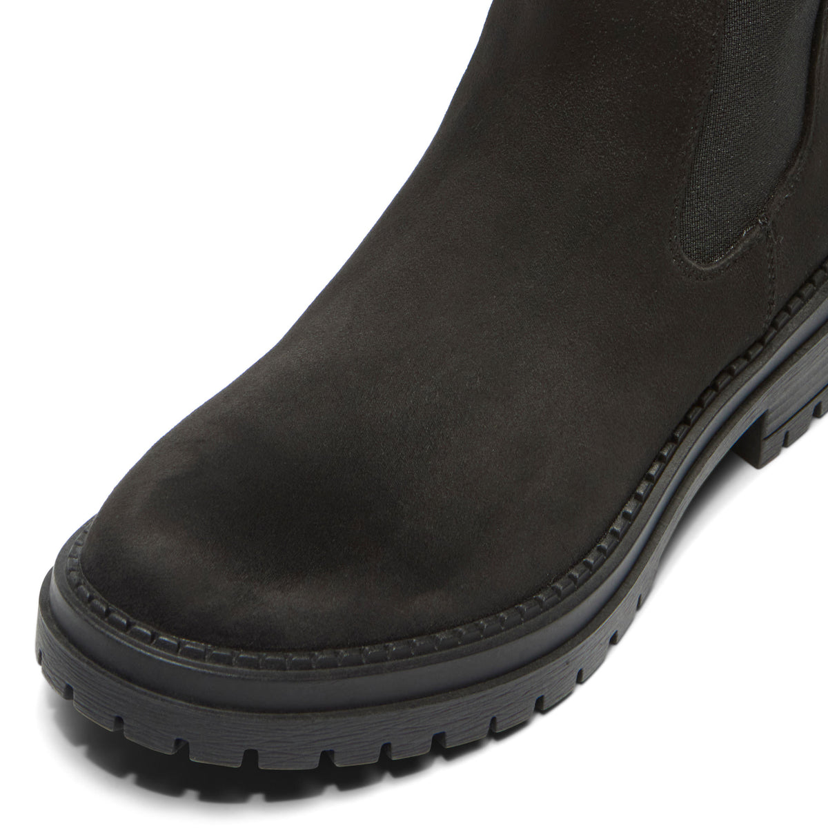 Clarimonda Black Suede Ankle Boot