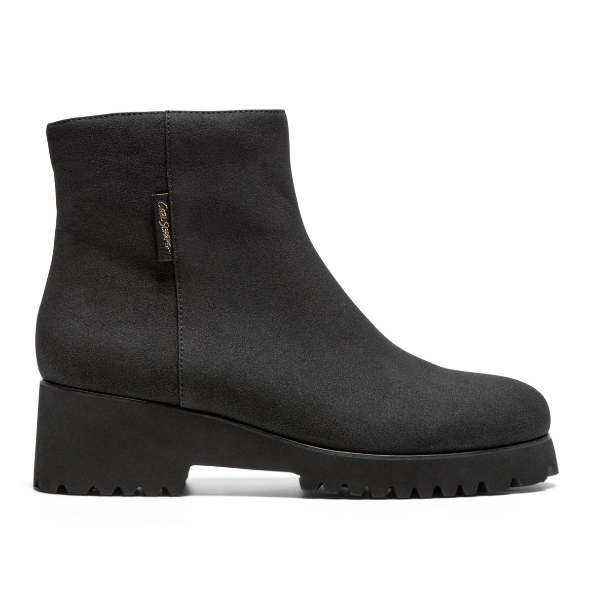 Valentia Black Suede Ankle Boot