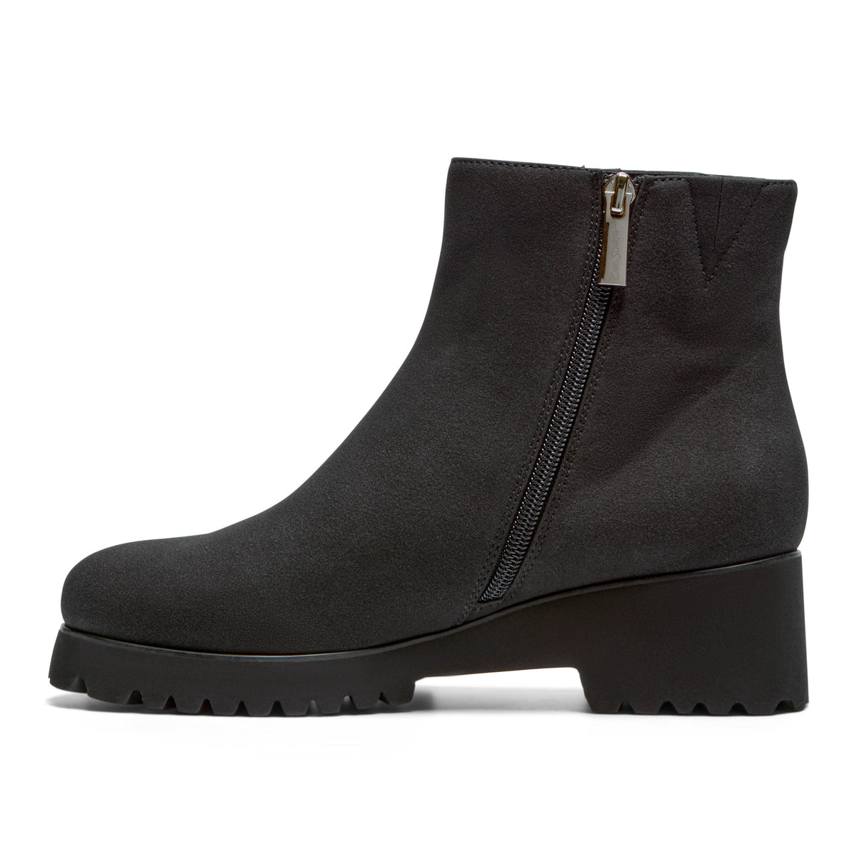 Valentia Black Suede Ankle Boot