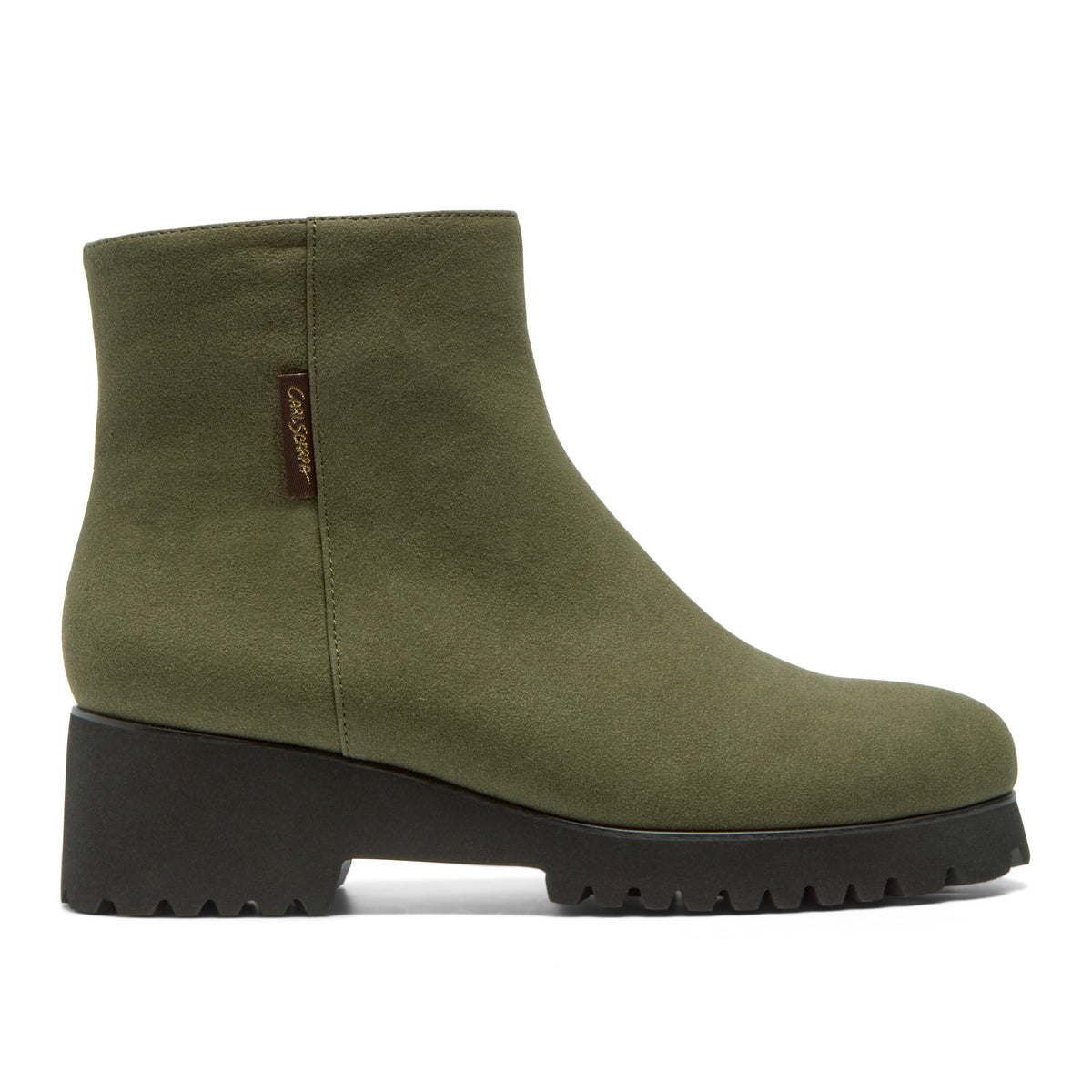 Valentia Green Suede Ankle Boot