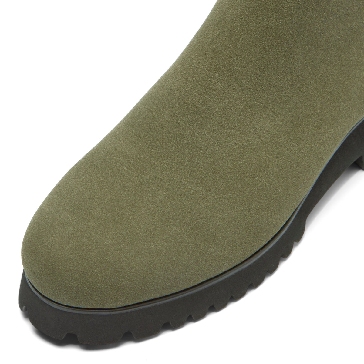 Valentia Green Suede Ankle Boot