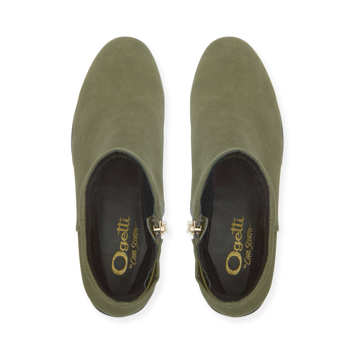 Valentia Green Suede Ankle Boot