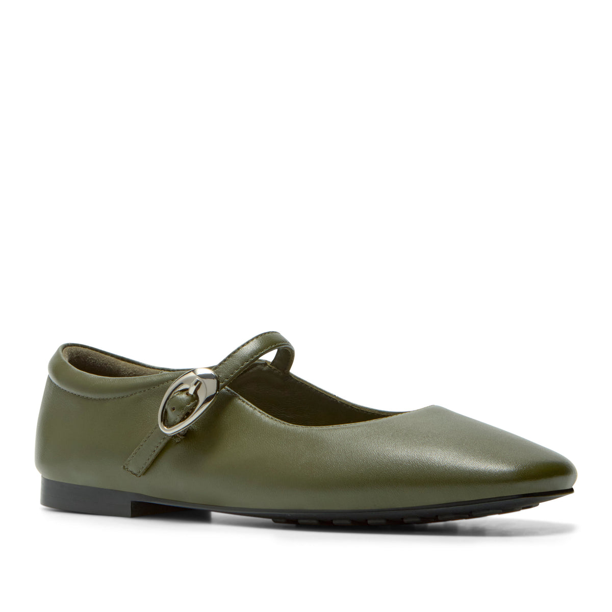 Calanthea Green Leather Mary Jane