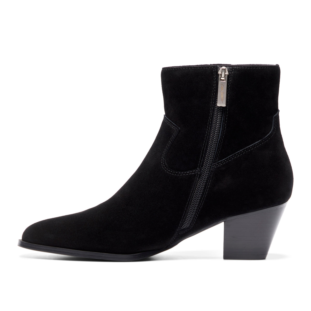 Iveria Black Suede Ankle Boot