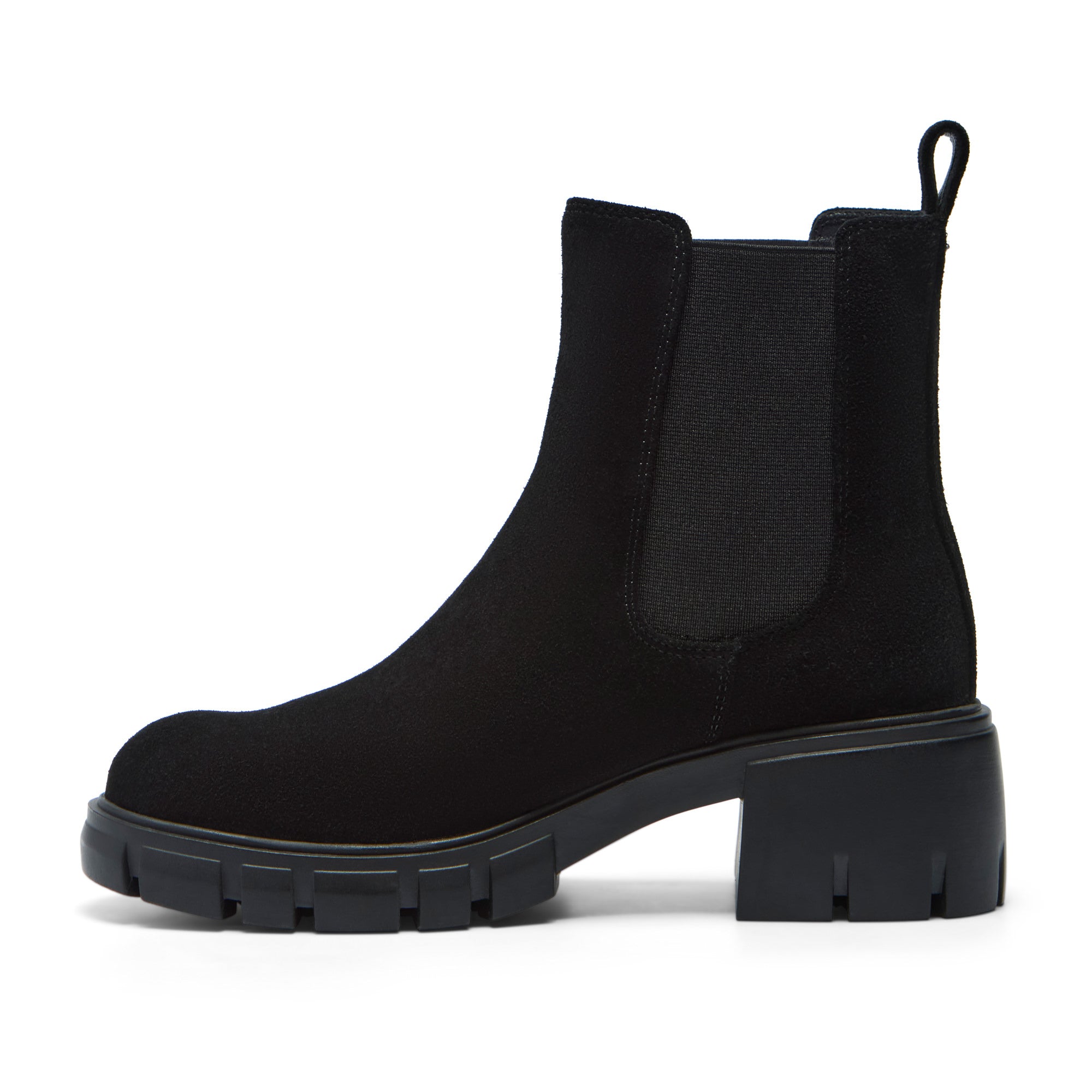 Elvia Black Suede Ankle Boot