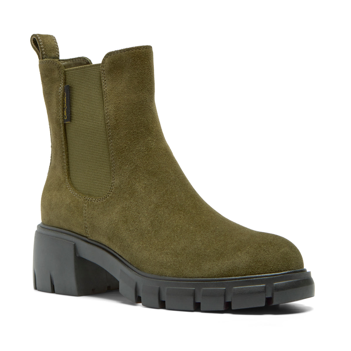 Elvia Green Suede Ankle Boot