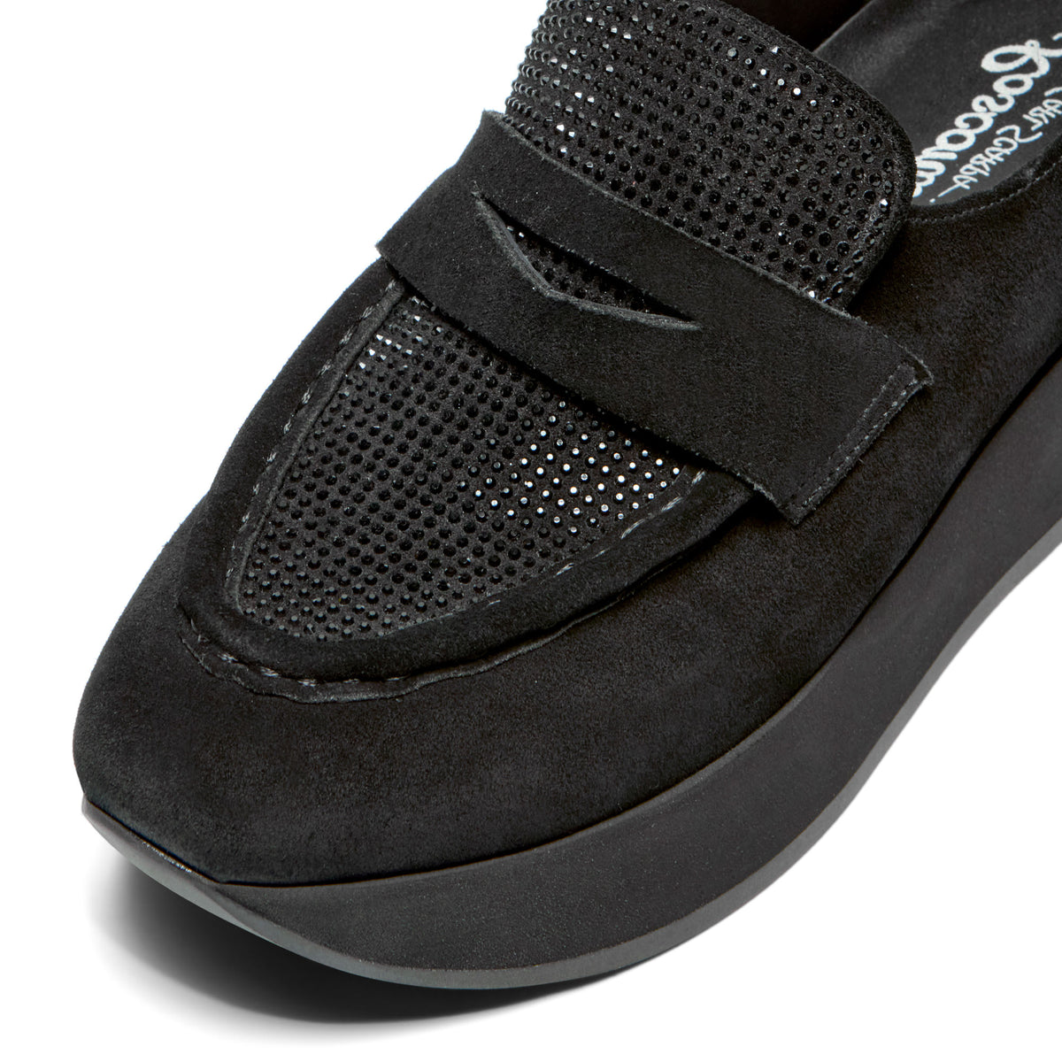 Montagnoli Black Suede Chunky Loafer